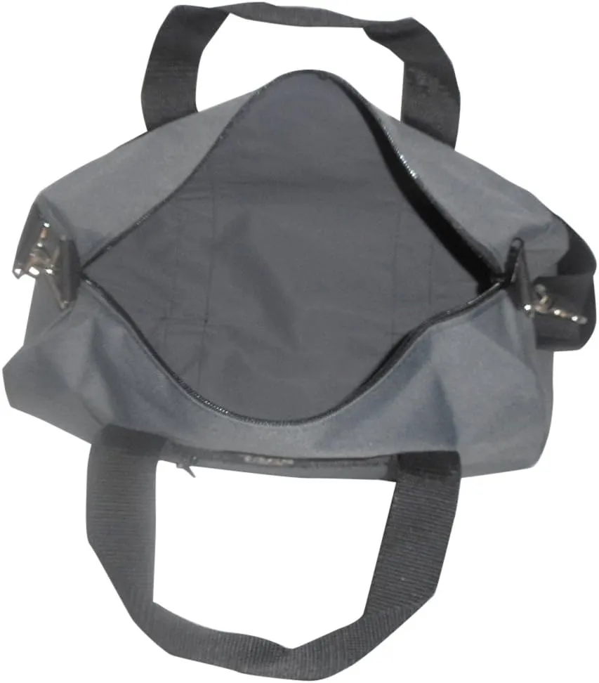 Duffle BAG/Gym Bag,Small Canvas Bag with Front Pocket, Made In USA. (Gray)