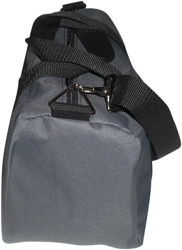 Duffle BAG/Gym Bag,Small Canvas Bag with Front Pocket, Made In USA. (Gray)