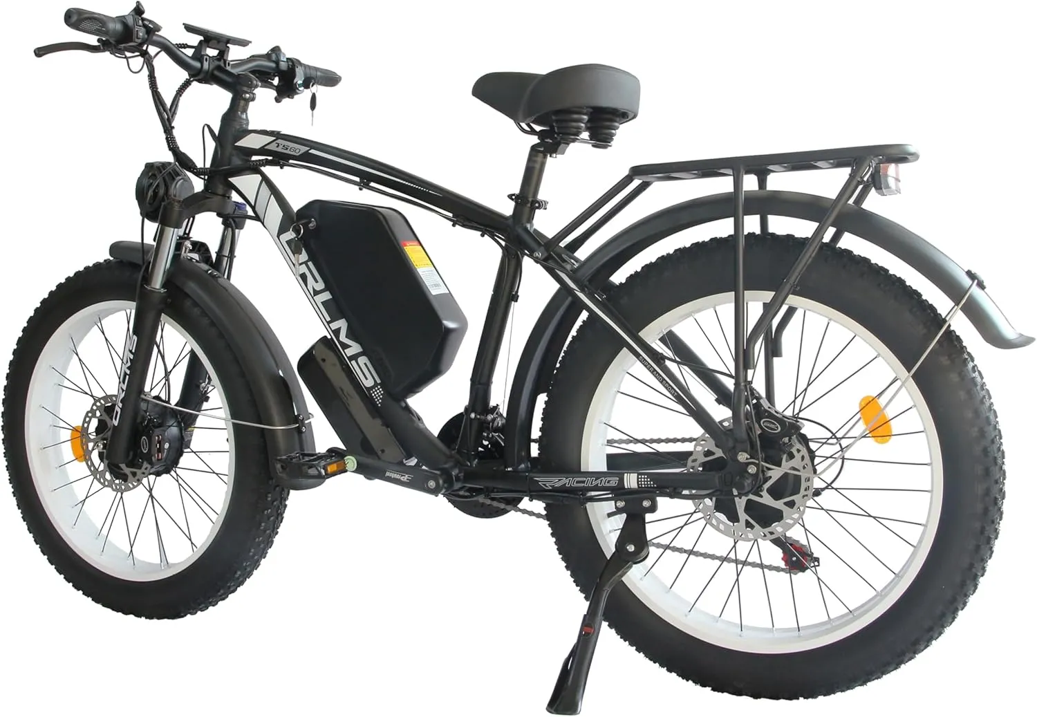 Electric Bike for Adults, 24''x 4'' Fat Tire 3000W Peak Dual Motor Ebike, 80 Miles Up to 100 MPH Electric Mountain Bike with 60V 25Ah Removable Battery, Fenders, Lockable Suspension Fork, 7-Speed