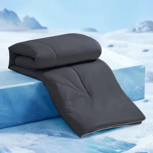 Elegear Cooling Comforter King Absorbs Body Heat to Keep Cool, Cooling Blanket for Hot Sleepers Japanese Arc-Chill 3.0 Cool Tech Fabric Summer Comforter Hypo-Allergenic Cooling Quilt - Black/Gray