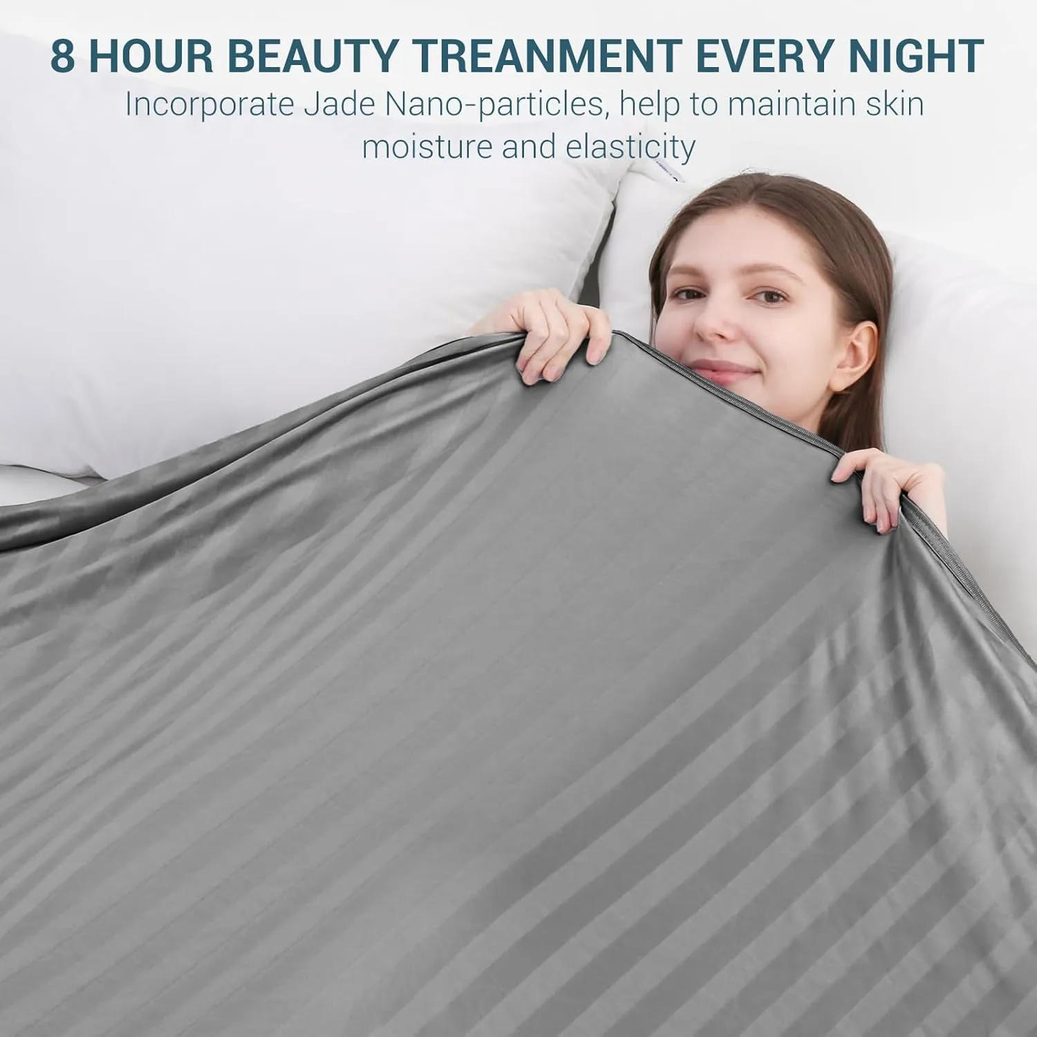 Elegear Revolutionary Cooling Blanket Queen, Absorbs Heat to Keep Body Cool for Night Sweats, Double Sided Arc-Chill3.0 Cooling Fiber Q-Max>0.5, Lightweight Summer Cold Blankets for Sleeping 79“ x 86”