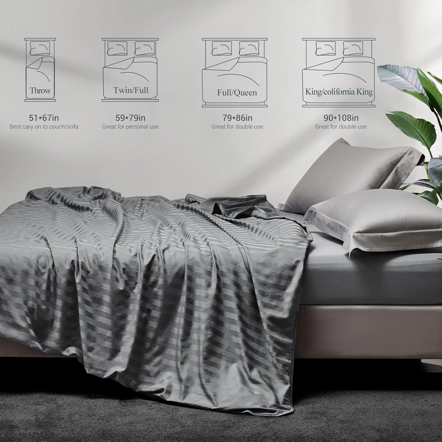 Elegear Revolutionary Cooling Blanket Queen, Absorbs Heat to Keep Body Cool for Night Sweats, Double Sided Arc-Chill3.0 Cooling Fiber Q-Max>0.5, Lightweight Summer Cold Blankets for Sleeping 79“ x 86”
