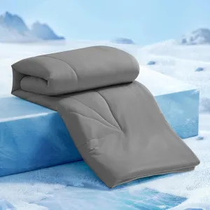 Elegear Revolutionary Cooling Comforter King Absorbs Body Heat to Keep Cool, Cooling Blanket for Hot Sleepers Japanese Arc-Chill 3.0 Cool Tech Fabric Summer Comforter Hypo-Allergenic Cool Quilt-Gray
