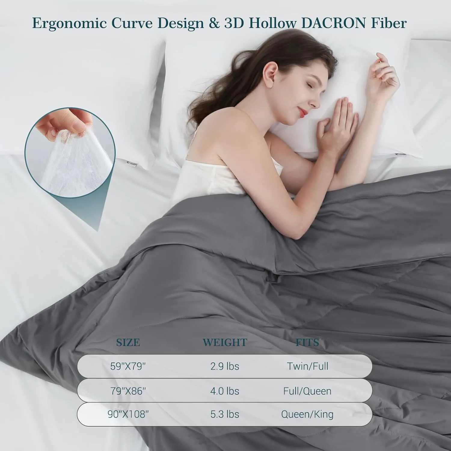 Elegear Revolutionary Cooling Comforter King Absorbs Body Heat to Keep Cool, Cooling Blanket for Hot Sleepers Japanese Arc-Chill 3.0 Cool Tech Fabric Summer Comforter Hypo-Allergenic Cool Quilt-Gray