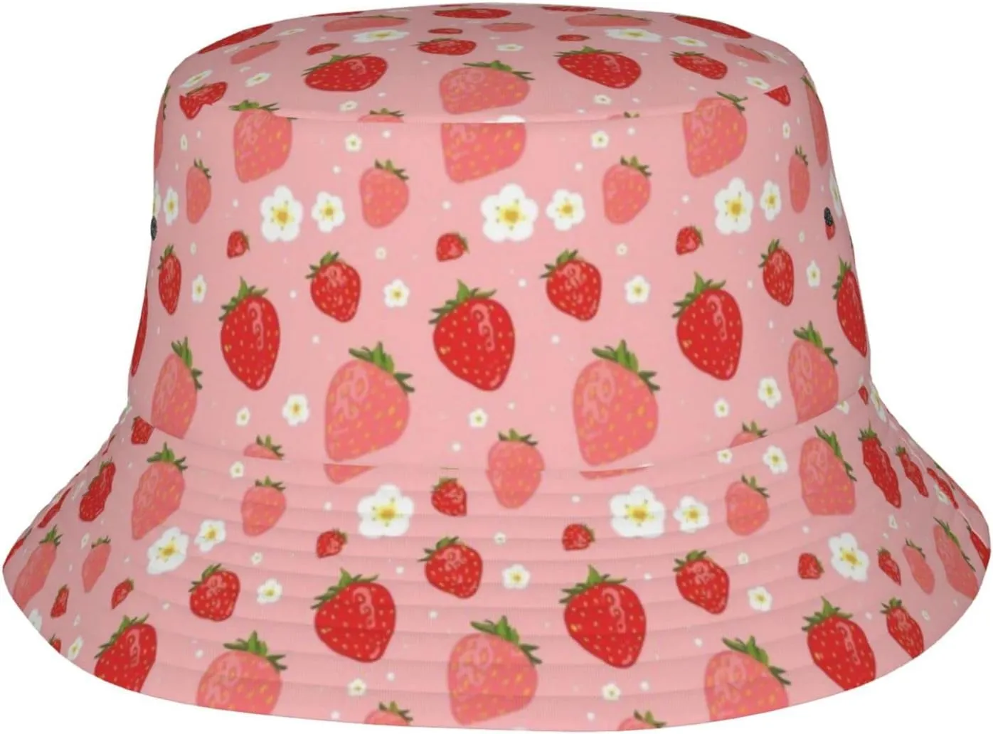 Elizaday Strawberry Daydream Bucket Hat for Men Women Printed Fisherman Hat Packable Sun Cap Travel Outdoor Beach Caps, One Size