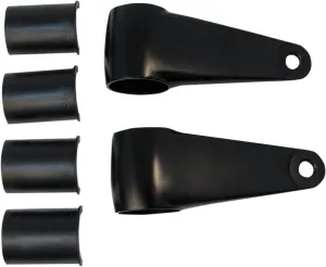 Emgo Cast Aluminum Headlamp Mounting Brackets - Satin Black 66-35832