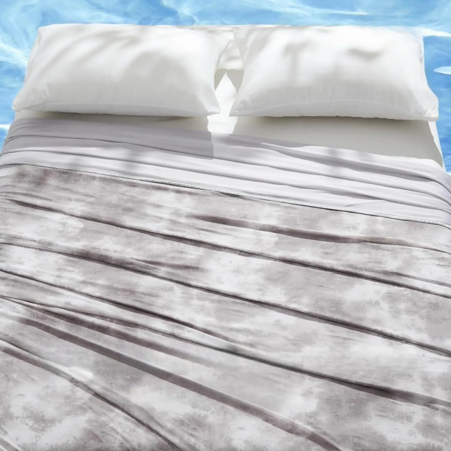 EMME Cooling Blanket Twin Size (60"x80"), Q-Max 0.5 Cooling Blankets for Hot Sleepers, Ice Summer Blanket for Nights Sweats, Grey Lightweight Sheet for Bed