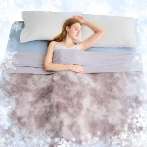 EMME Cooling Blanket Twin Size (60"x80"), Q-Max 0.5 Cooling Blankets for Hot Sleepers, Ice Summer Blanket for Nights Sweats, Grey Lightweight Sheet for Bed
