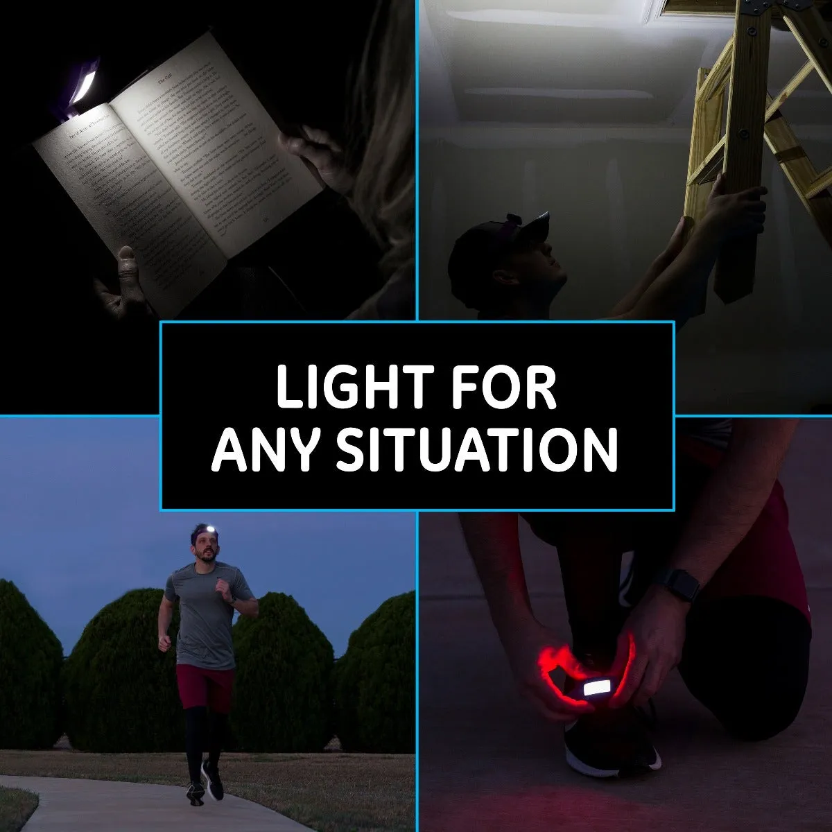 Enbrighten Motion-Sensing Rechargeable LED Headlamp, Purple