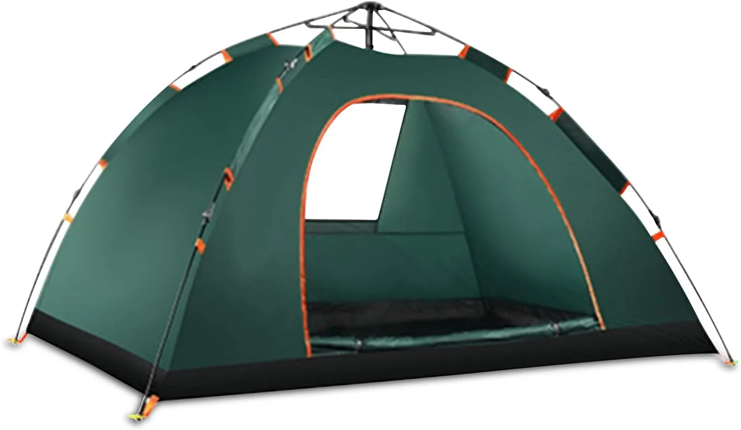 Ergocar Camping Tent 210T Oxford Cloth Waterproof Windproof Dome Adults Tent, 2-4 Man Ultraligh Ventilated 2 Doors & 2 Windows Pop up Tent for Family Long Trip, Hiking & Fishing