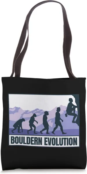 Evolution of Bouldering and Rock Climbing Tote Bag