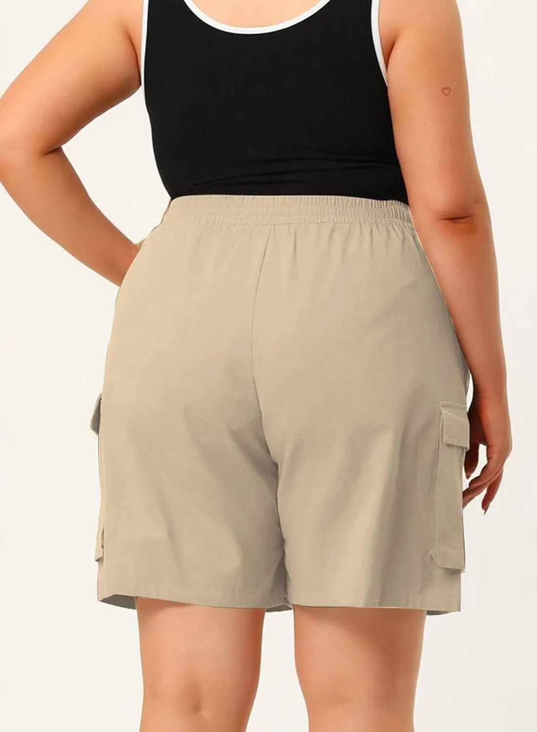 Eytino Womens Plus Size Hiking Cargo Shorts Lightweight Active Athletic Shorts Running Summer Shorts with Pockets(1X-5X)