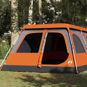 Family Tent Dome 8-Person Gray and Orange Quick Release