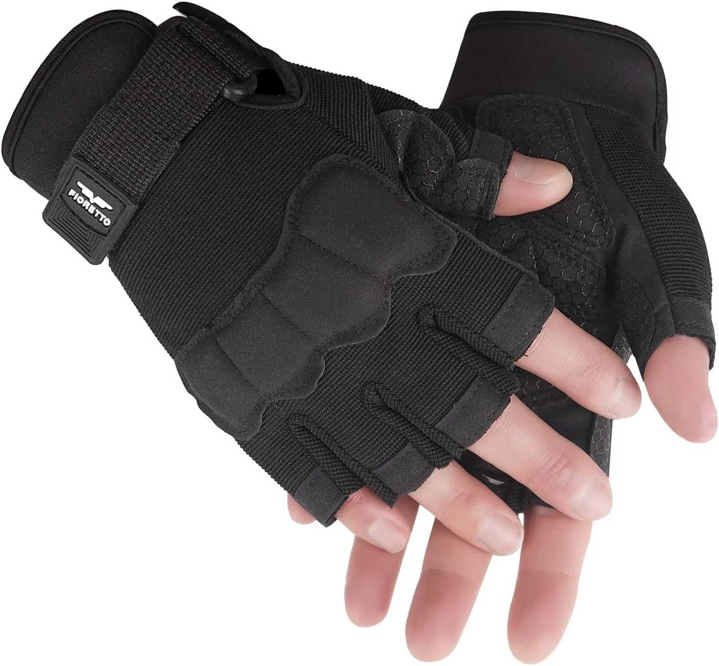 FIORETTO Fingerless Gloves, Half Finger Gloves for Driving, Cycling, Shooting, Hunting, Motorcycle, Climbing, Outdoor Work 215801