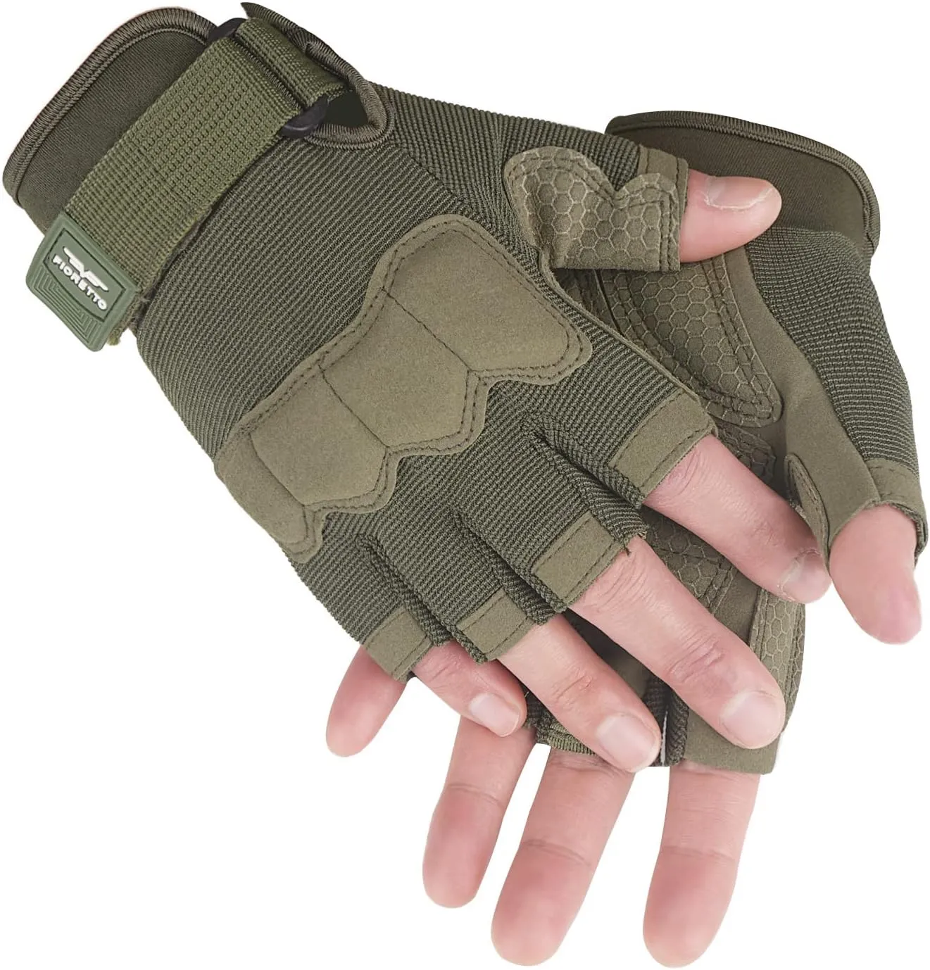 FIORETTO Fingerless Gloves, Half Finger Gloves for Driving, Cycling, Shooting, Hunting, Motorcycle, Climbing, Outdoor Work 215801