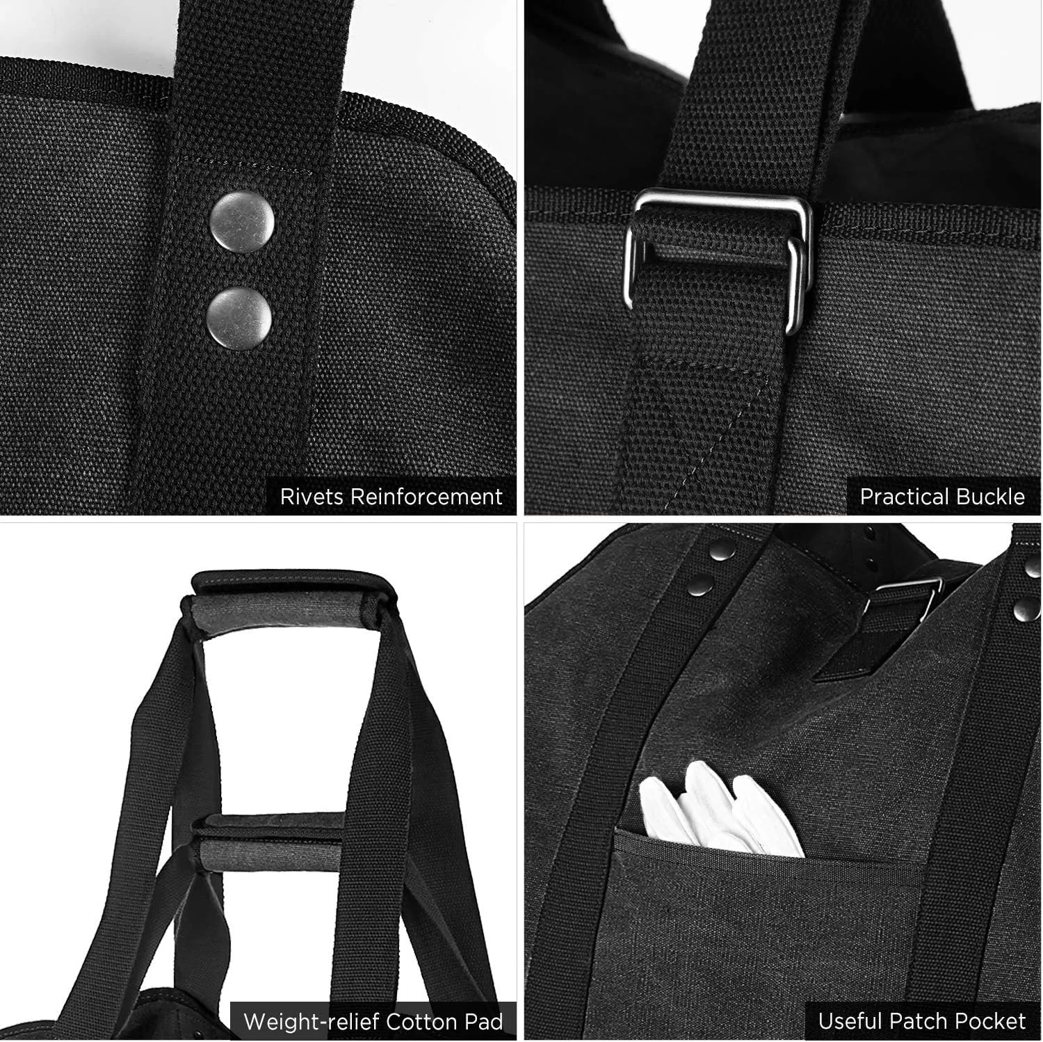 Firewood Carrier Bag Waxed Canvas Waterproof Extra Large Log Carrier Holder Freestanding Tote Bag for Firewood