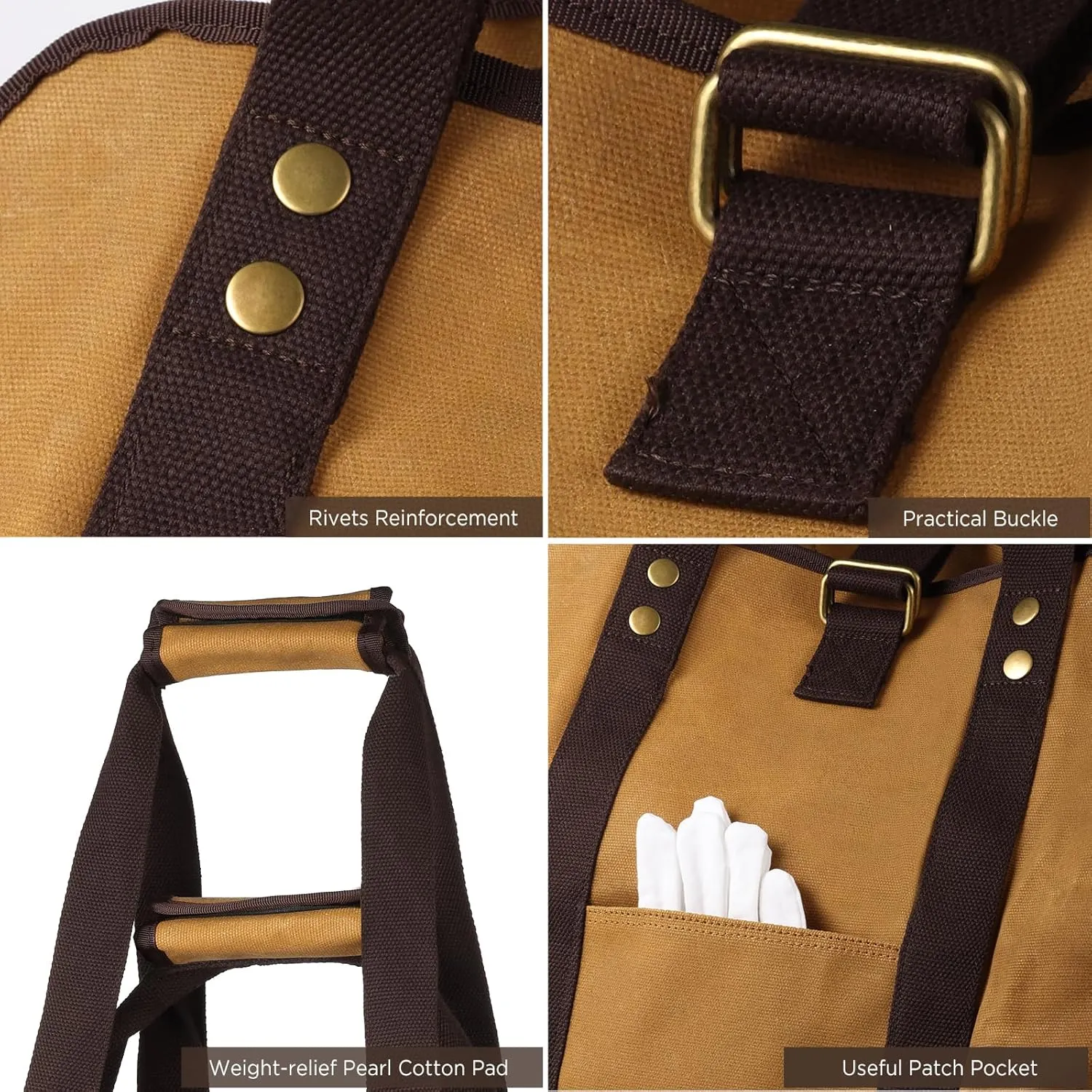 Firewood Carrier Bag Waxed Canvas Waterproof Extra Large Log Carrier Holder Freestanding Tote Bag for Firewood