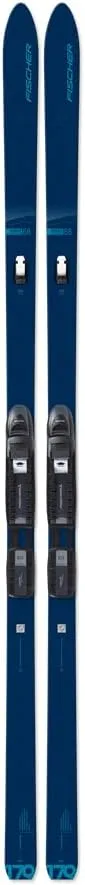 FISCHER Unisex Outback 68 Crown/Skin Xtralite Lightweight Durable Full-Length Steel Edge All-Terrain Off-Track Downhill Nordic Backcountry Touring Skis, Mounted BCX Auto Bindings