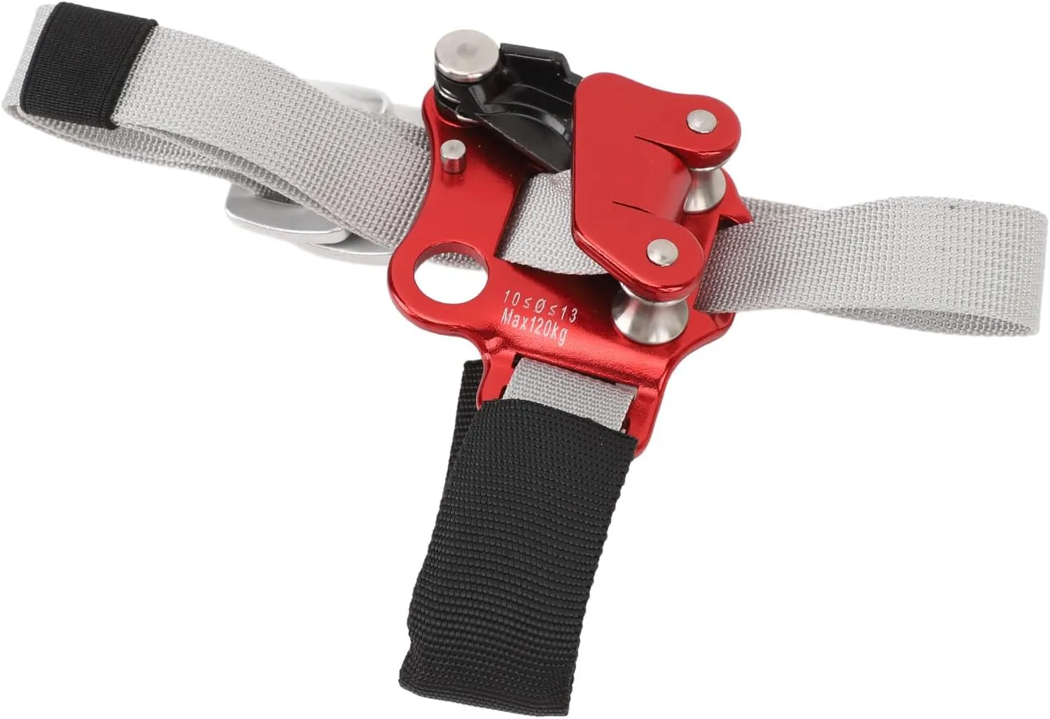 Foot Ascender, Climbing Ascender Foot Pulley System Adjustable Buckle for Mountaineering (Red Right)