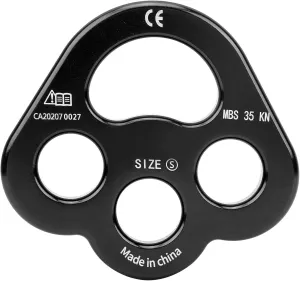 for claw Rigging Plate , 3 Hole Force Rigging Plate , Descender Plate , for claw Rigging Plate long-lasting Climbing Equipment for Outdoor Adventures (black)