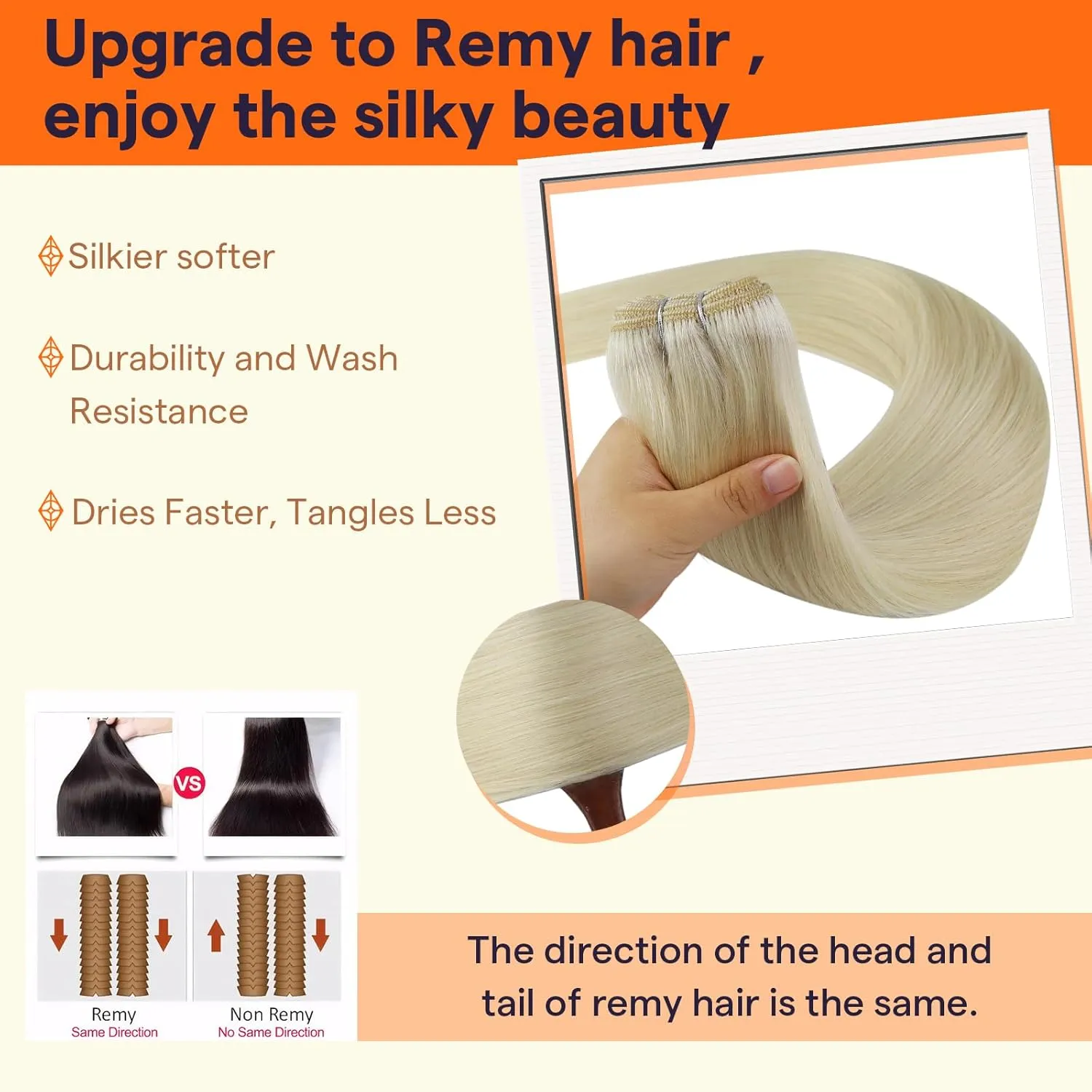 Full Shine Straight Human Hair Weft Hair Extensions 18 Inch Color 60 Platinum Blonde Remy Human Hair Weft Weave Hair Extensions Double Wefted 105 Gram Hair Bundles Blonde