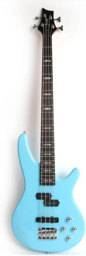 Full Size Standard Electric Bass Guitar Four 4 String Right Hand Handed Solid Basswood Body Roasted Canadian Maple Neck Genuine Rosewood Fretboard Fingerboard with Gig Bag