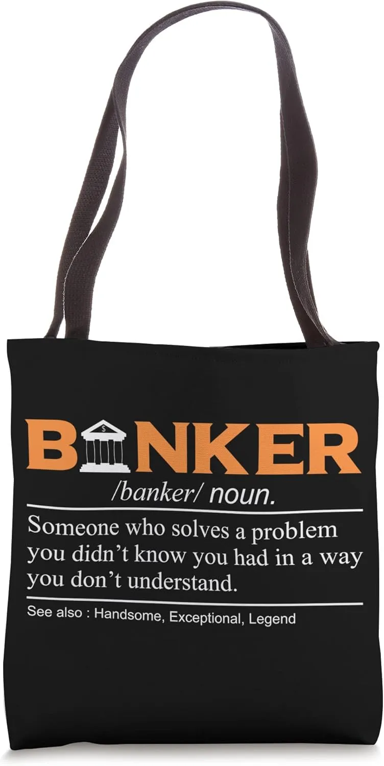 Funny Banker Tote Bag