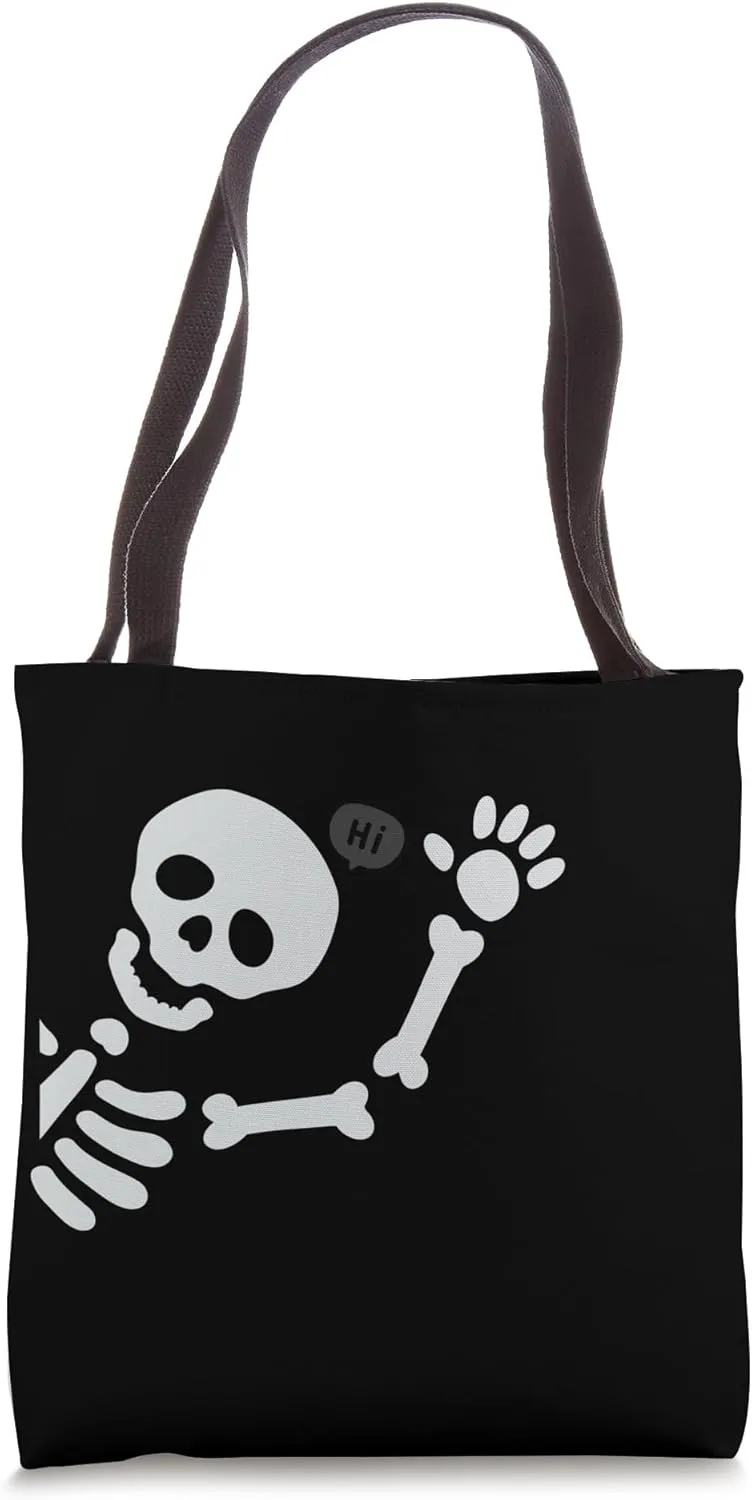 Funny Humerus Skeleton "hi" Tote Bag