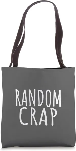 Funny Random Crap Dark Grey Tote Bag