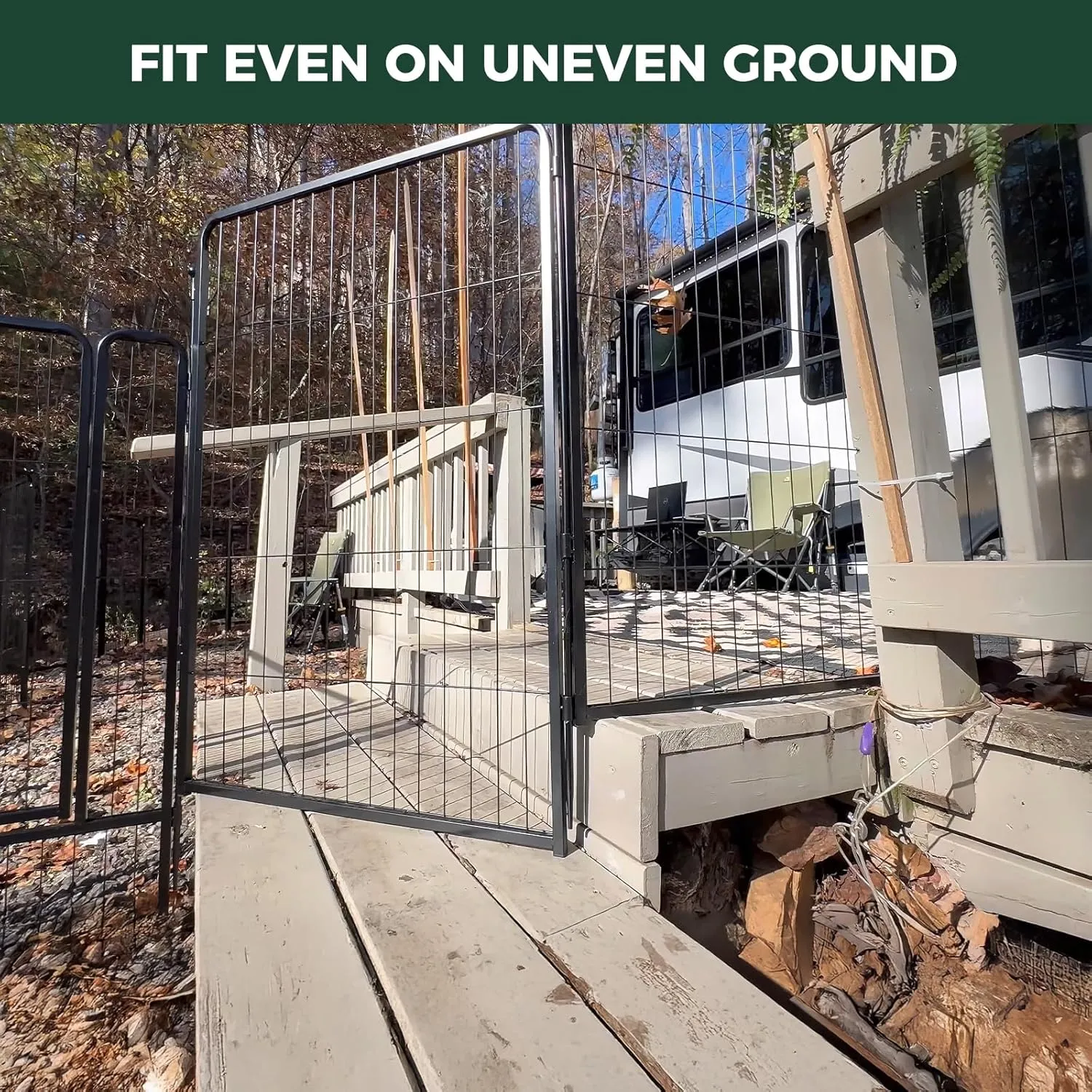 FXW Instant Dog Playpen, Portable Pet Fence for Outdoor, RV Trips, and Camping, 40inch, 16 Panels for Medium and Large Dogs│Patented