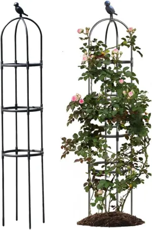 Garden Trellis,2 Pack Tomato Cage for Climbing Plants Outdoor, Plants Trellis Support for Climbing Vines, Plant Support for Vegetables, Plant Flower Trellises for Clematis Jasmine Outdoor Indoor