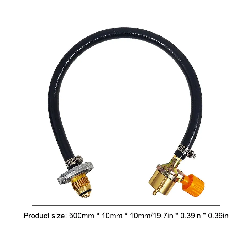 Gas Stove Propane Refill AdapterON-Off Control Valve Propane Extension Hose Copper For Outdoor Camping for Outdoor Camping