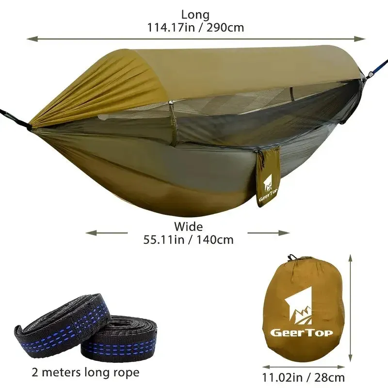 GEERTOP 3 In 1 Outdoor Hammock With Mosquito Net