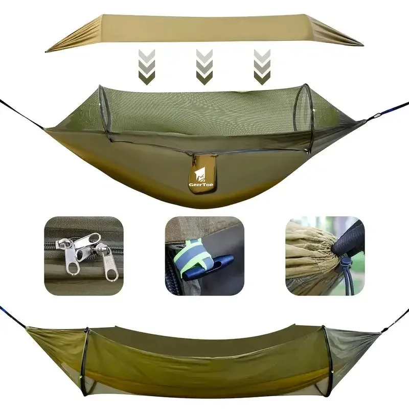 GEERTOP 3 In 1 Outdoor Hammock With Mosquito Net
