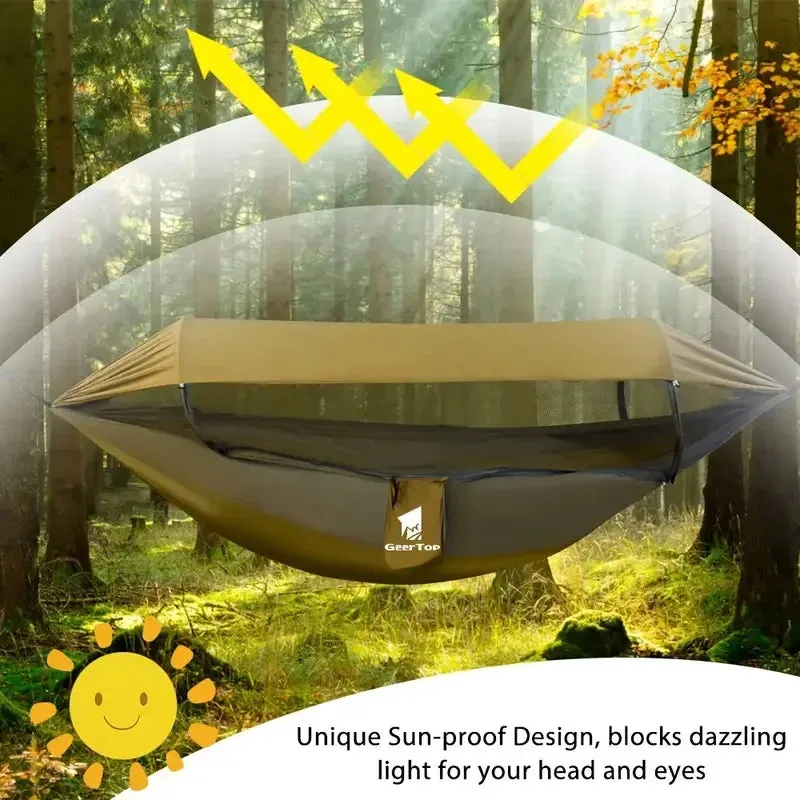 GEERTOP 3 In 1 Outdoor Hammock With Mosquito Net