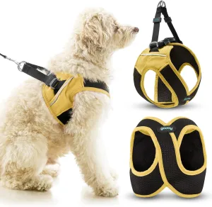 Gooby Escape Free Easy Fit X in Dog Harness - Miami Yellow, X-Large