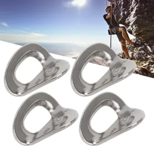 GOTOTOP 4 Pcs Climbing Hanger Rock Climbing Anchor Stainless Steel 25KN Bearing Capacity with Vibrated Polish for Rappelling Rescue Engineering