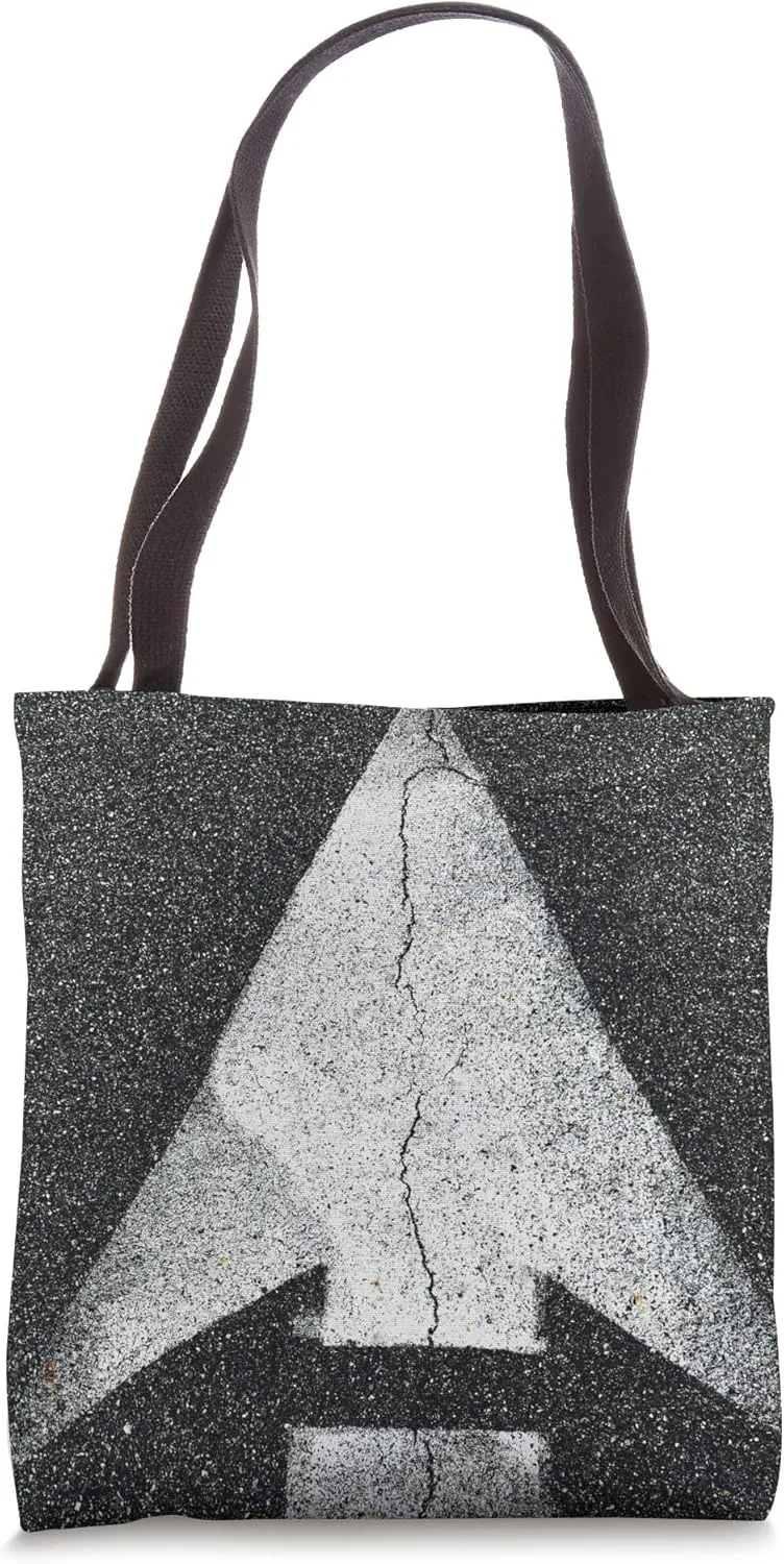 Grey Asphalt Road Tote Bag