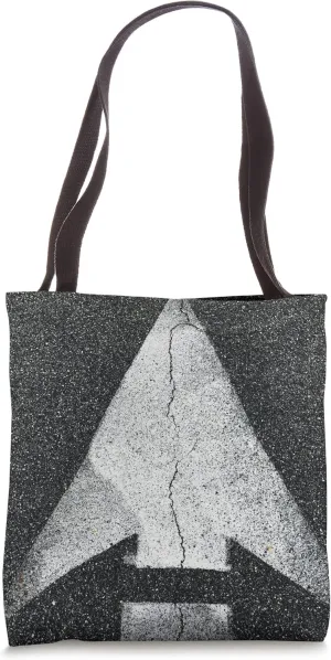 Grey Asphalt Road Tote Bag