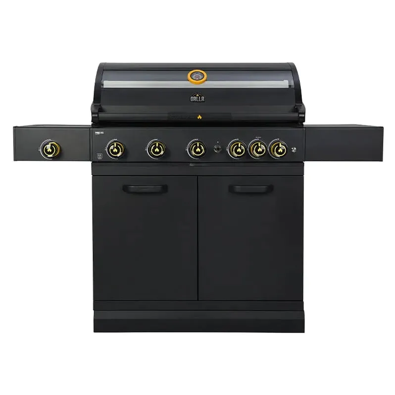 GRLLR Outdoor Kitchen L Shape, Sink, 5 Burner, Stove Fridge and kamado