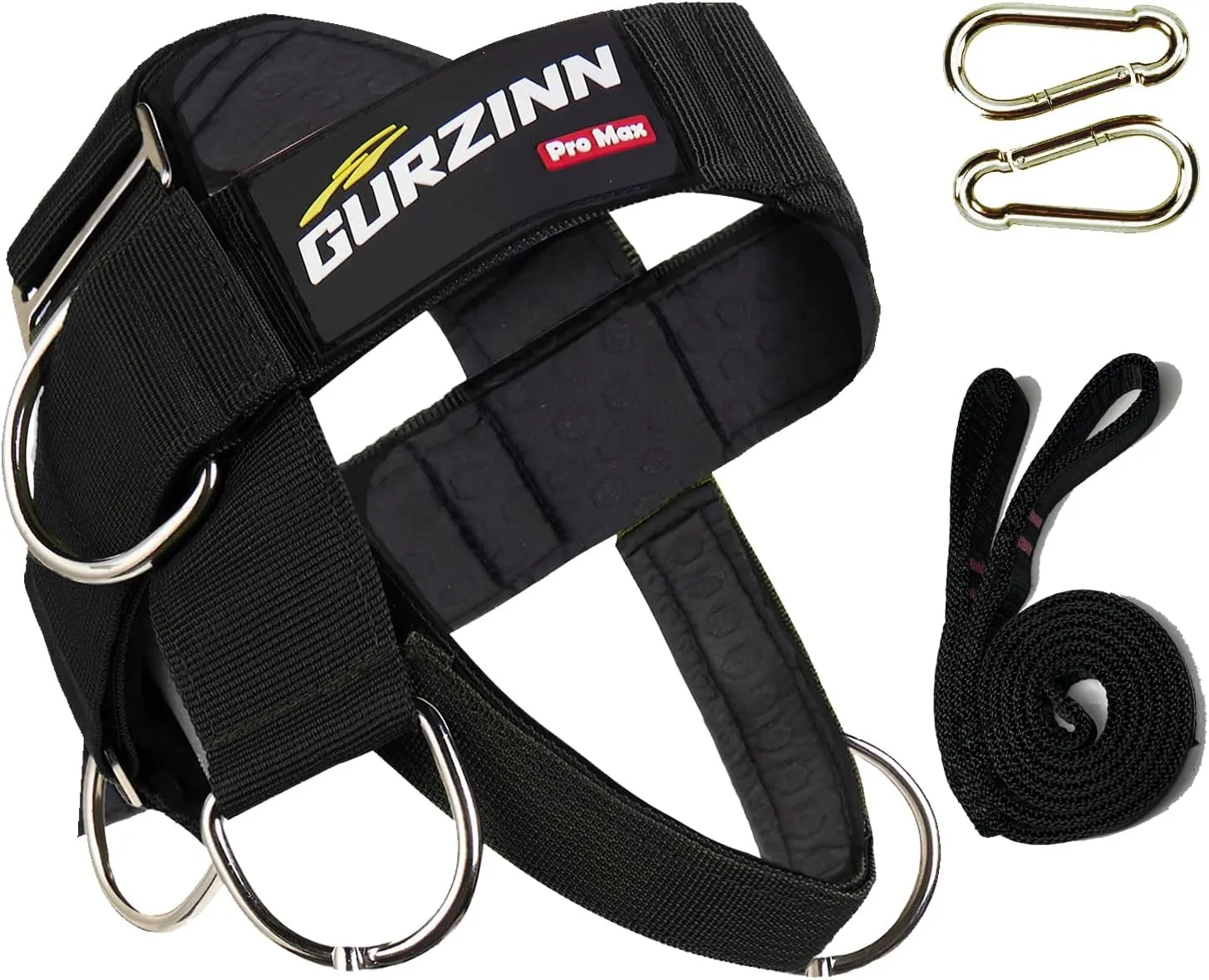 【GurZinn】Neck Trainer | Adjustable 40" Rope & Neoprene Padding | Strength Building for Gym/Home