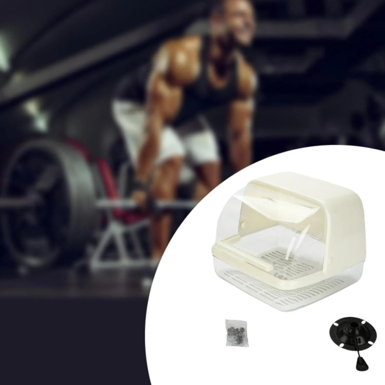 Gym Chalk Holder Chalk Box Portable Equipment Large Chalk Bowl Weight Lifting Chalk Bucket for Weightlifting Barbell Workout