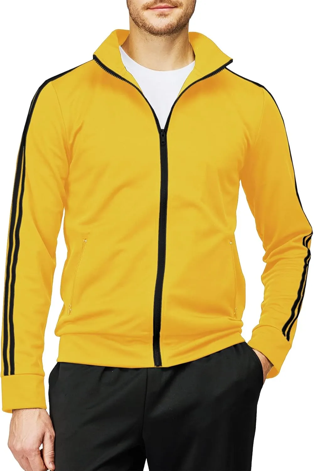 H2H Mens Active Slim Fit Track Lightweight Jacket Zip-up Long Sleeve