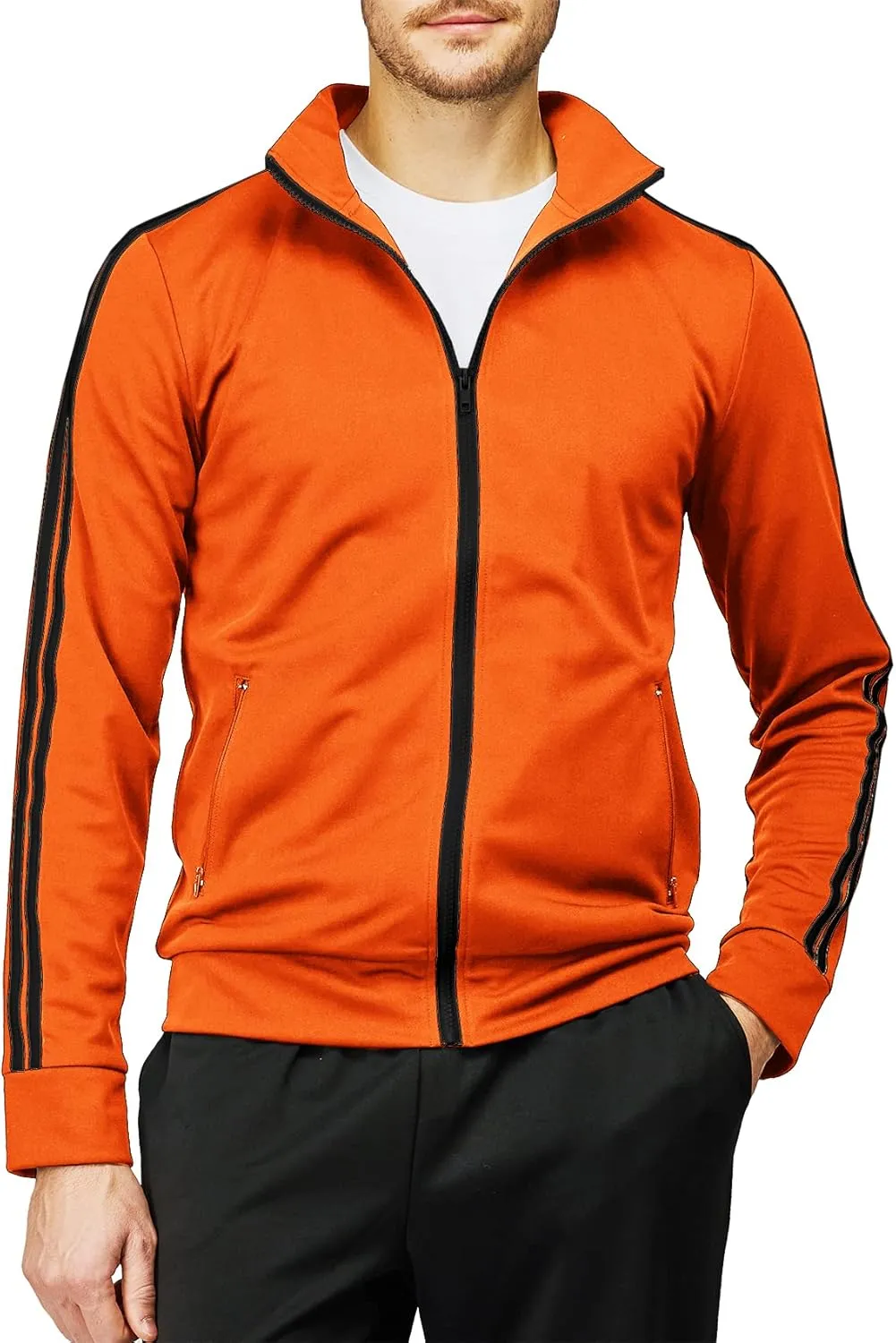 H2H Mens Active Slim Fit Track Lightweight Jacket Zip-up Long Sleeve