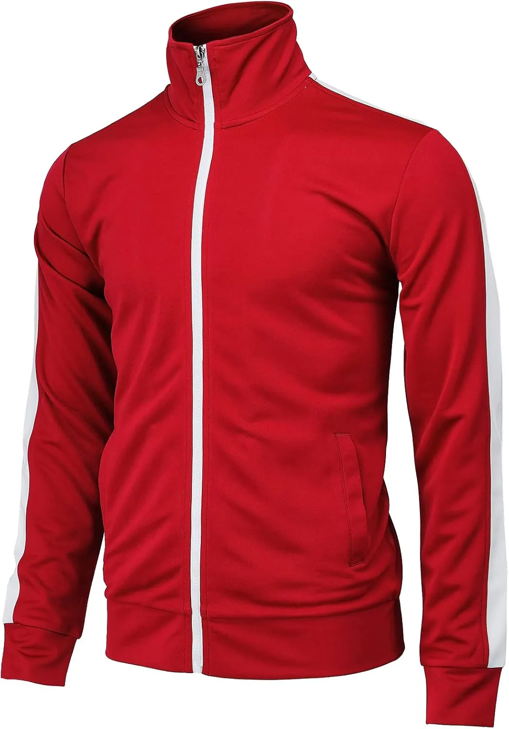H2H Mens Active Slim Fit Track Lightweight Jacket Zip-up Long Sleeve