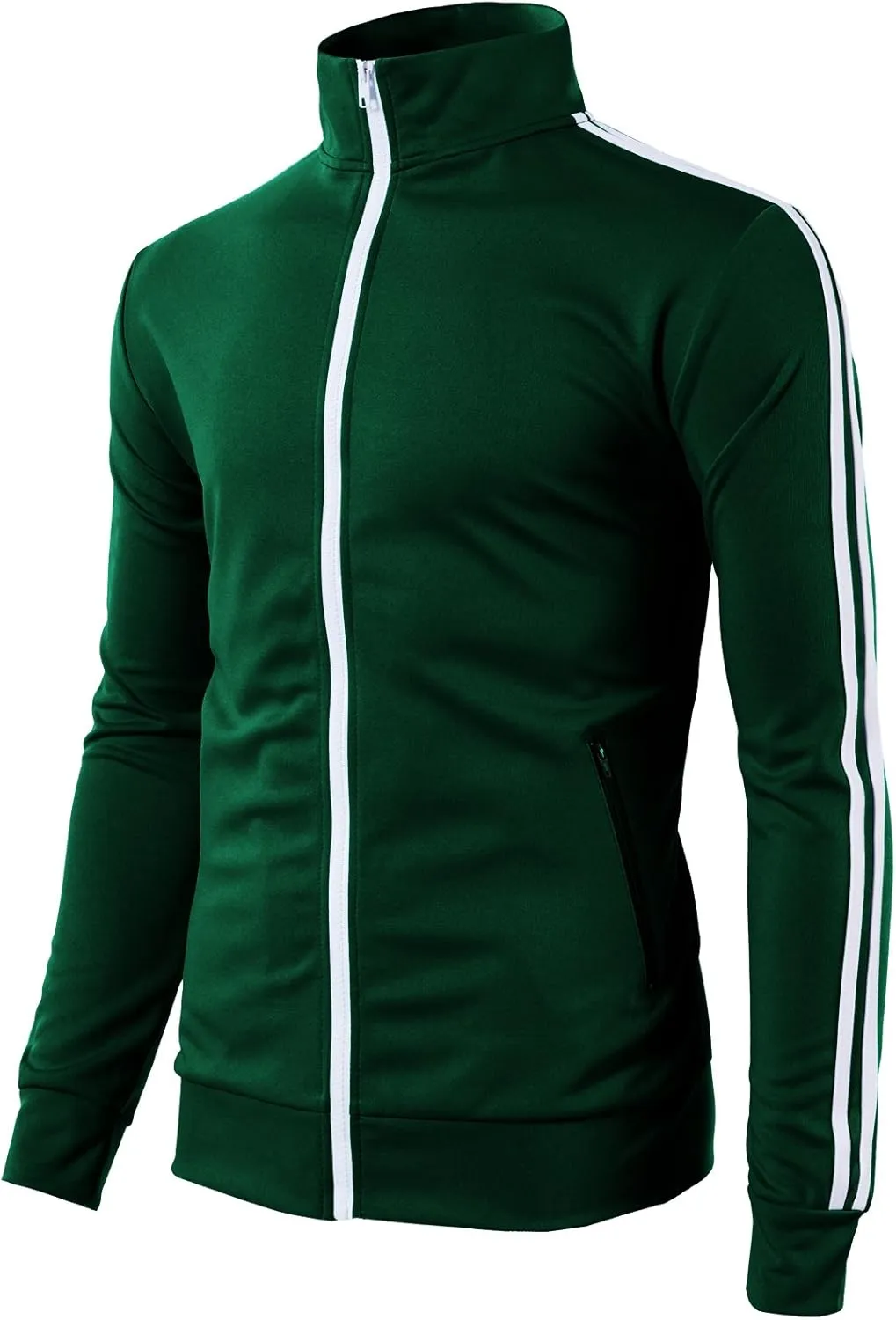 H2H Mens Active Slim Fit Track Lightweight Jacket Zip-up Long Sleeve