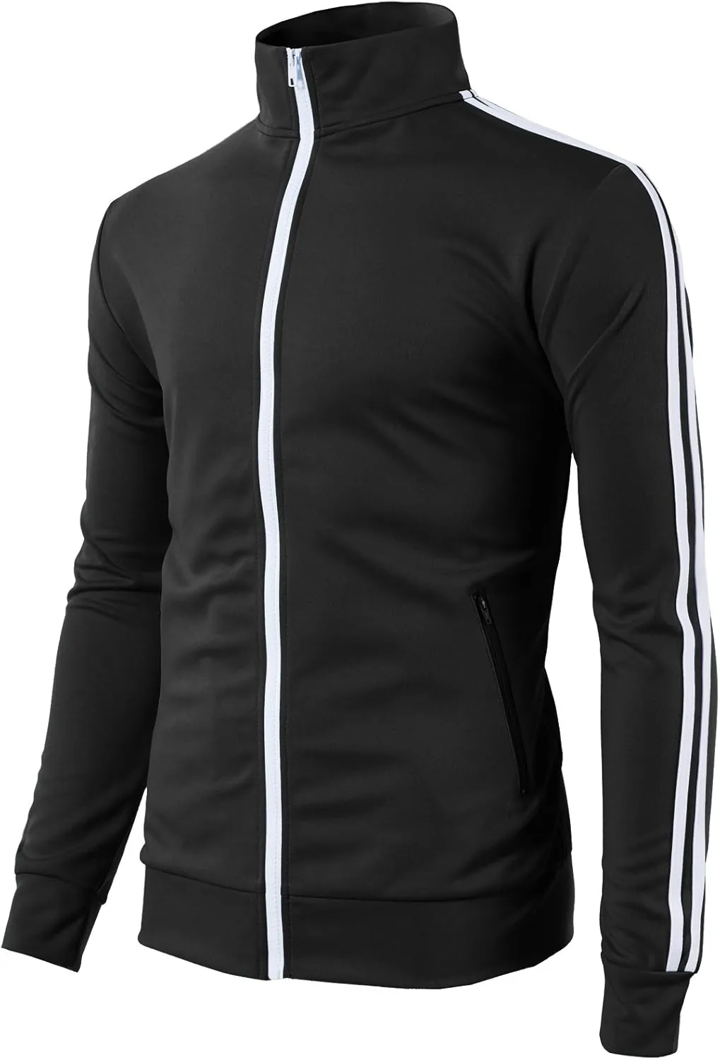 H2H Mens Active Slim Fit Track Lightweight Jacket Zip-up Long Sleeve