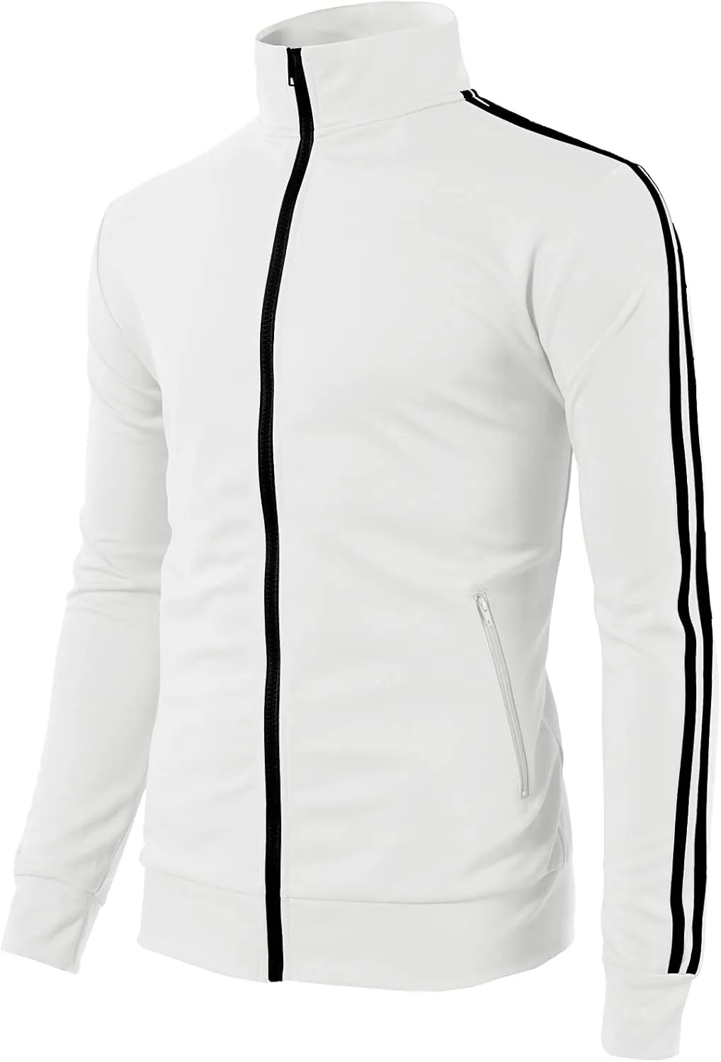 H2H Mens Active Slim Fit Track Lightweight Jacket Zip-up Long Sleeve