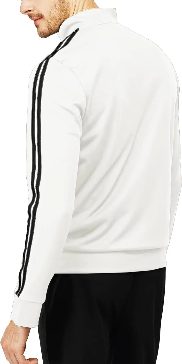 H2H Mens Active Slim Fit Track Lightweight Jacket Zip-up Long Sleeve
