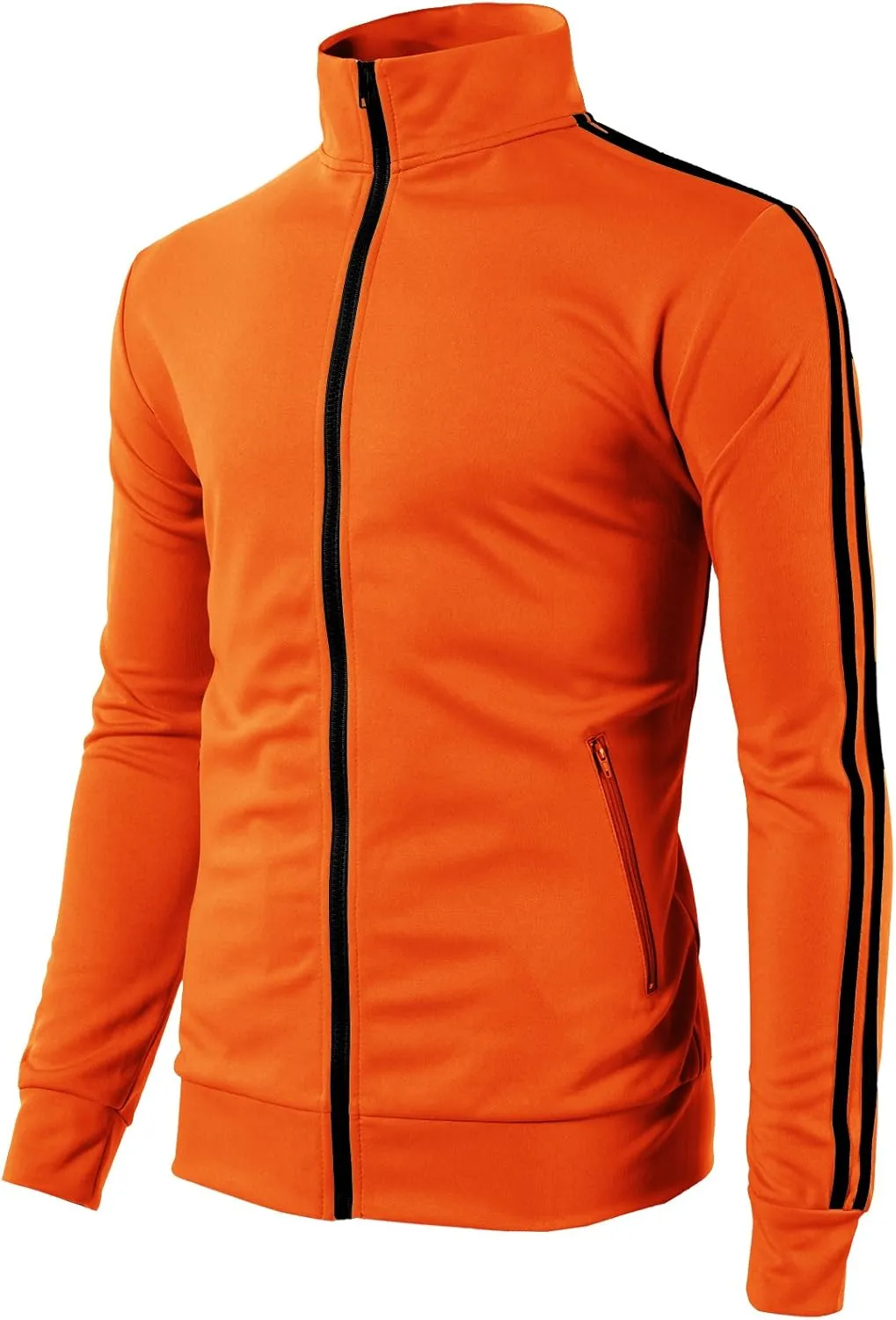 H2H Mens Active Slim Fit Track Lightweight Jacket Zip-up Long Sleeve